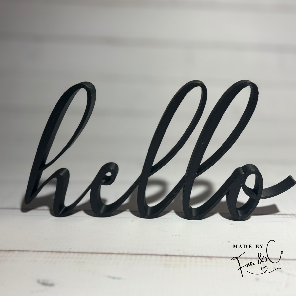 Hello Script Word Sign