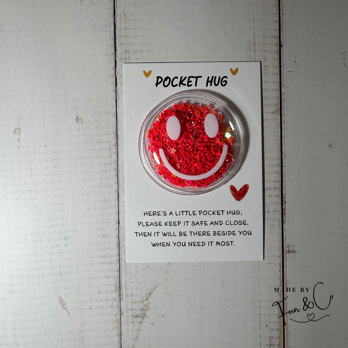 Pocket Hug – Glitter Smiley