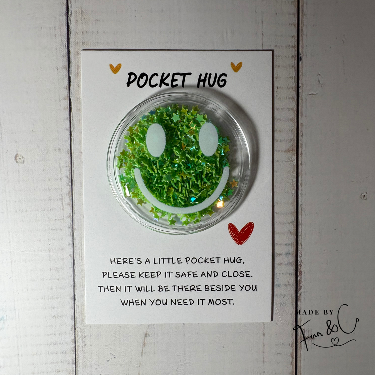 Pocket Hug – Glitter Smiley