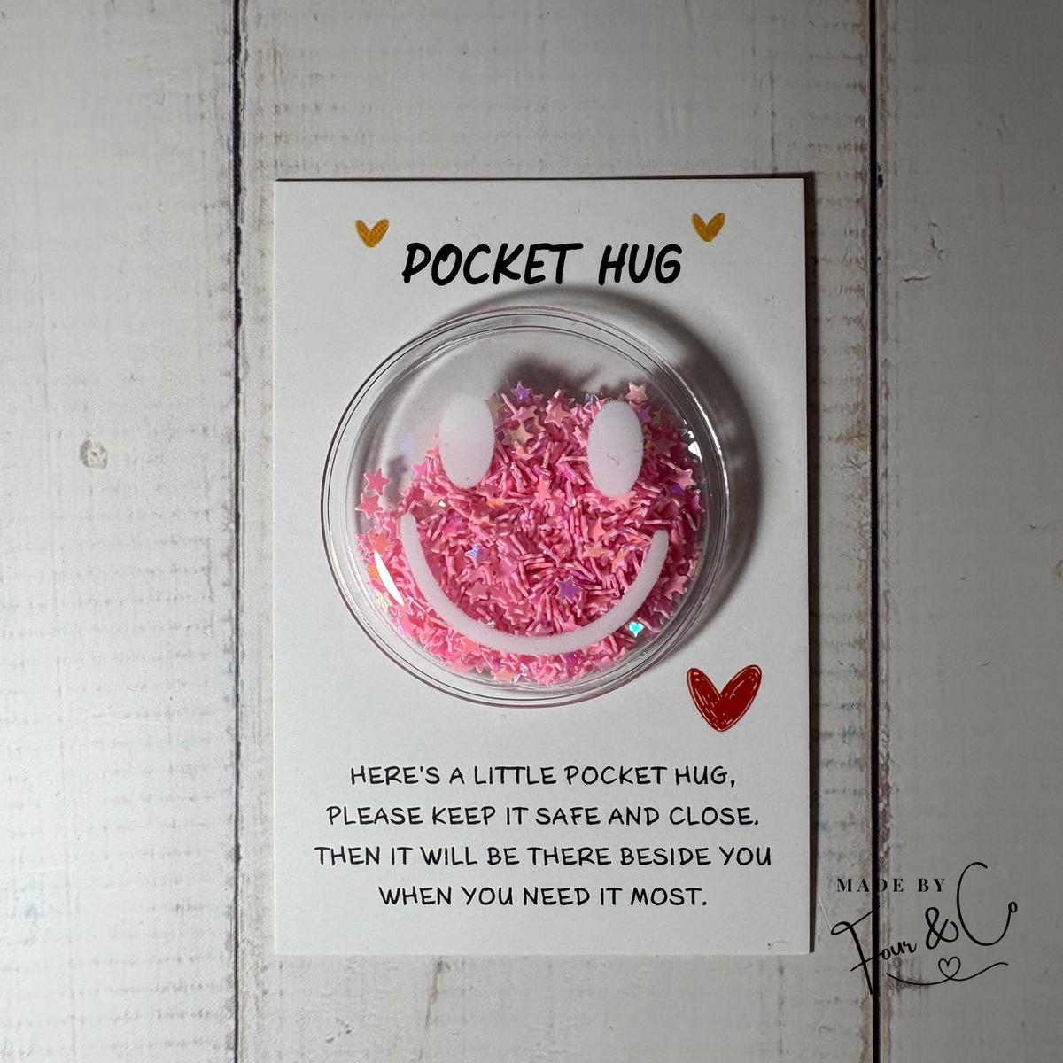 Pocket Hug – Glitter Smiley