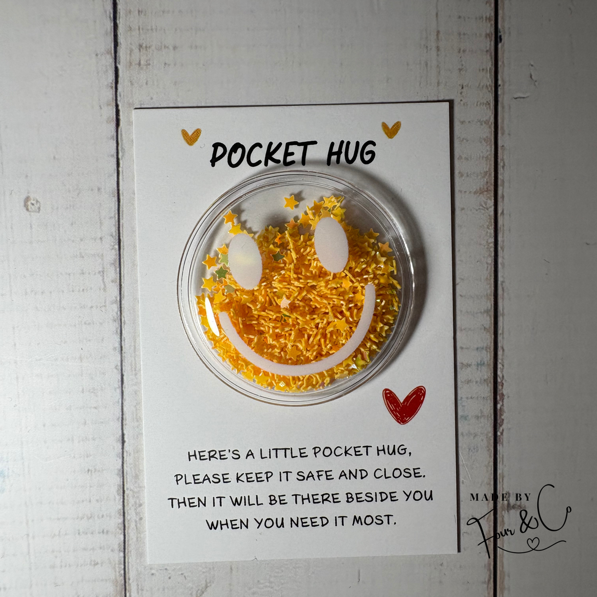 Pocket Hug – Glitter Smiley