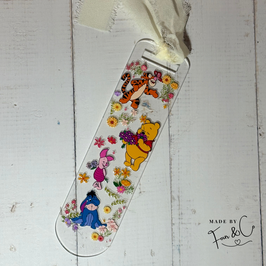 Pooh & Friends Floral Bookmark