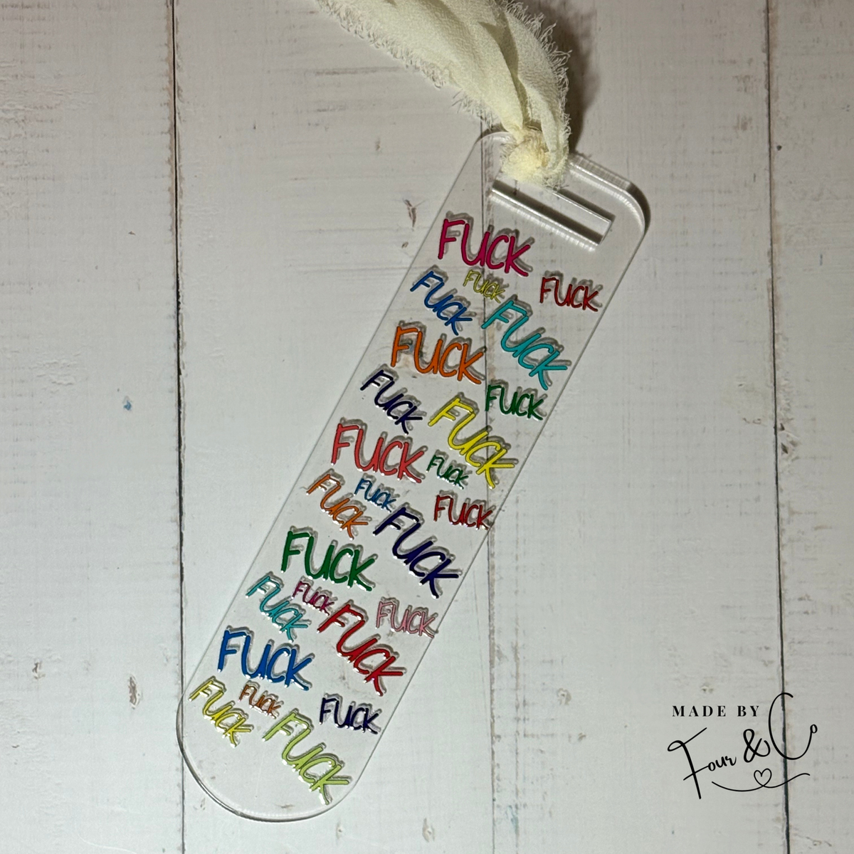 Colourful Swear Word Bookmark