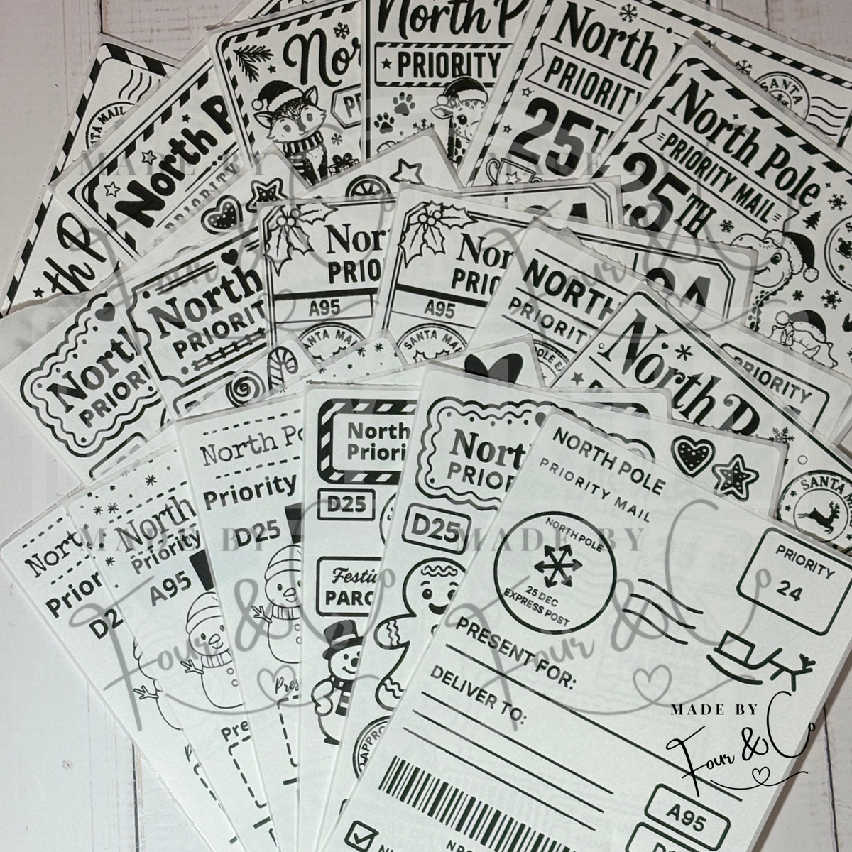 Personalised North Pole Christmas Labels | Santa Approved Gift Stickers