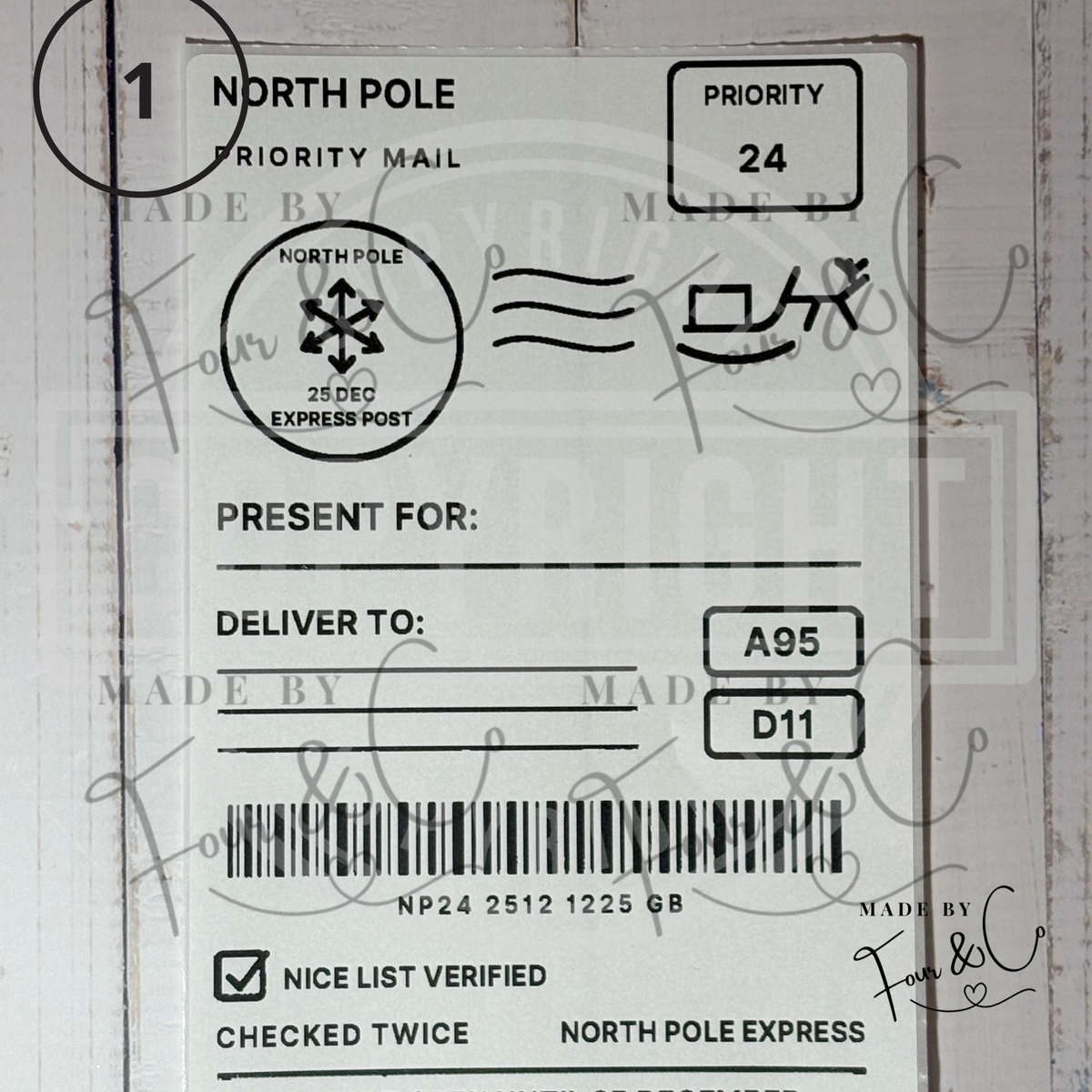 Personalised North Pole Christmas Labels | Santa Approved Gift Stickers