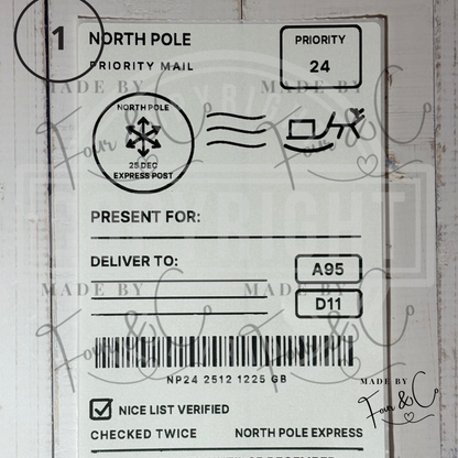 Personalised North Pole Christmas Labels | Santa Approved Gift Stickers