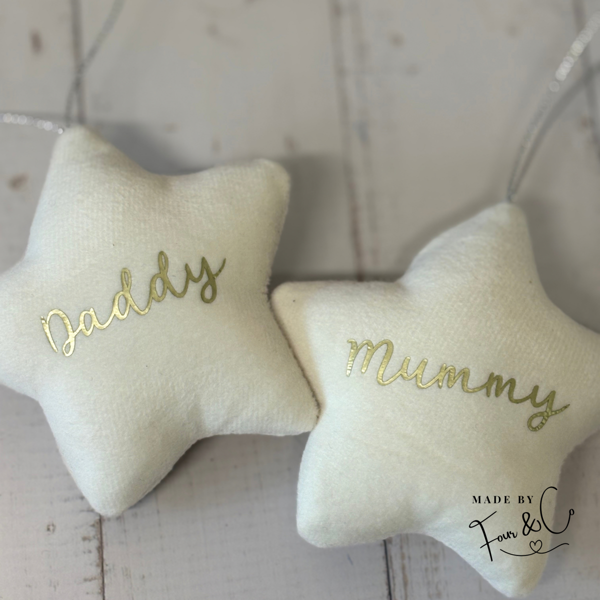 Personalised Velvet Star Christmas Bauble