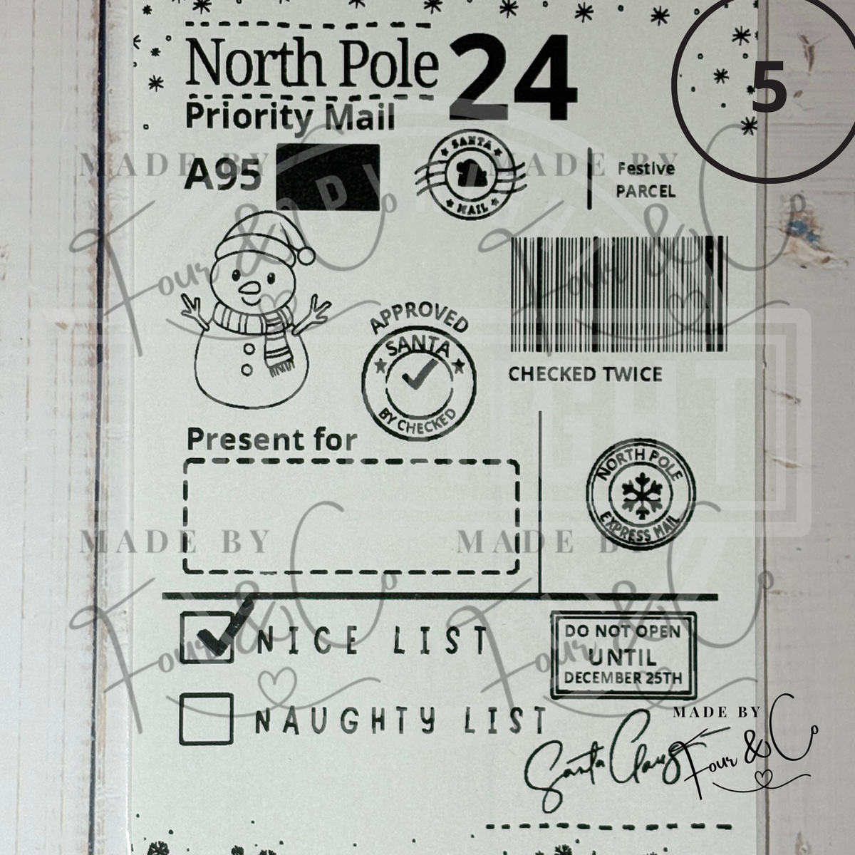 Personalised North Pole Christmas Labels | Santa Approved Gift Stickers