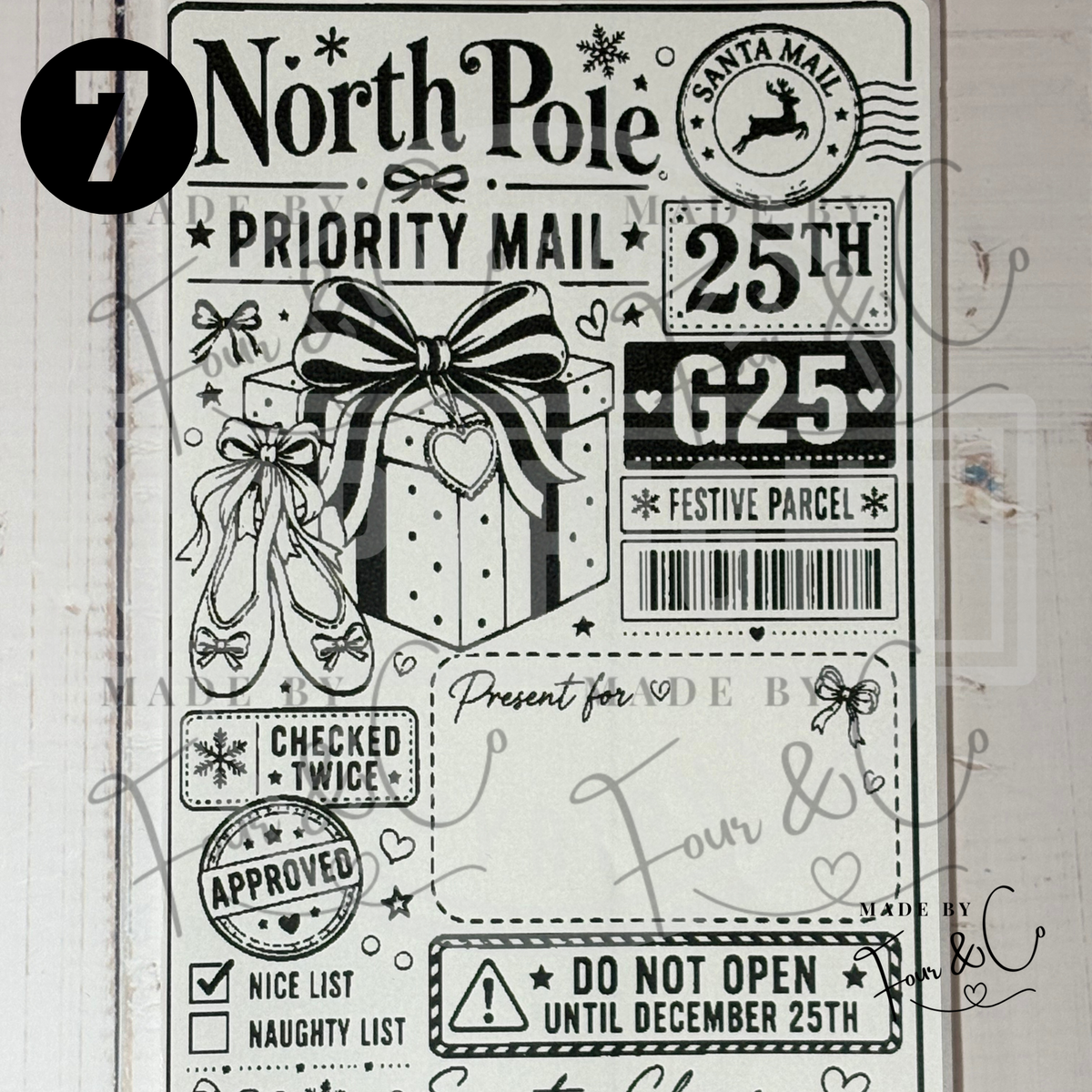 Personalised North Pole Christmas Labels | Santa Approved Gift Stickers