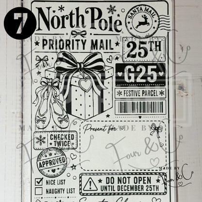 Personalised North Pole Christmas Labels | Santa Approved Gift Stickers
