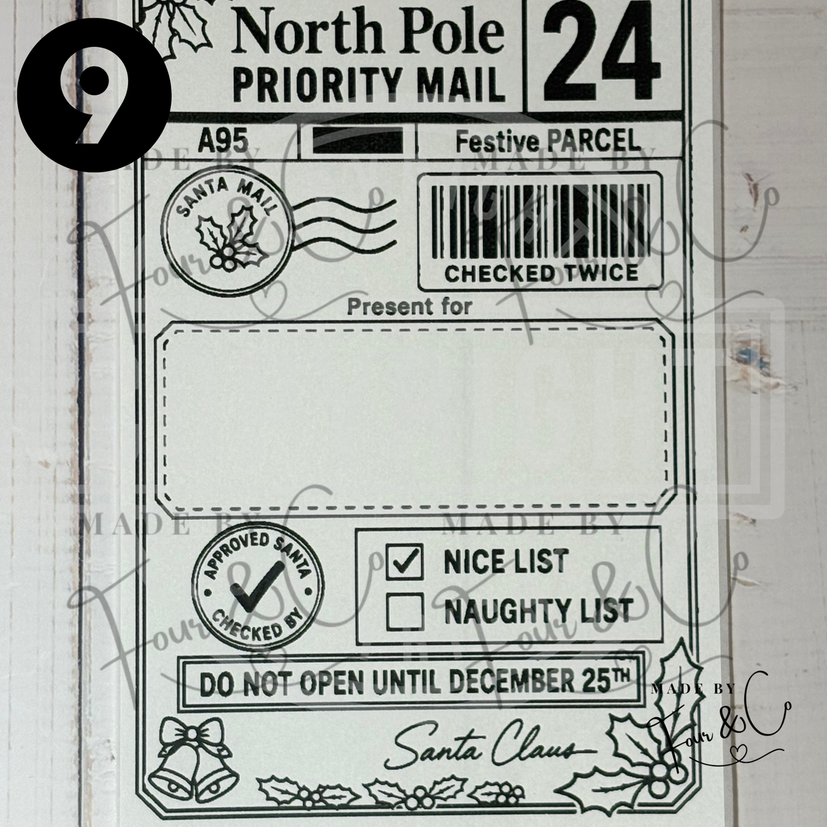 Personalised North Pole Christmas Labels | Santa Approved Gift Stickers