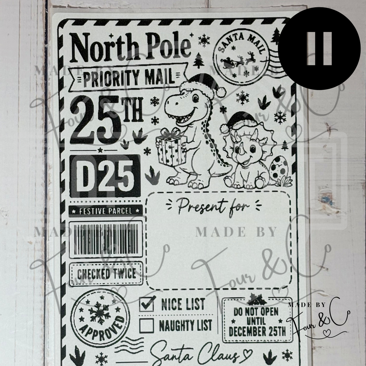 Personalised North Pole Christmas Labels | Santa Approved Gift Stickers