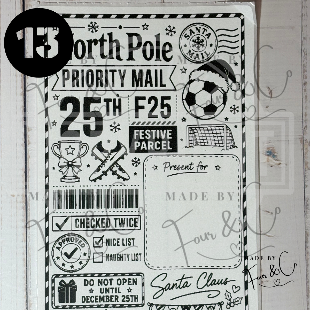 Personalised North Pole Christmas Labels | Santa Approved Gift Stickers
