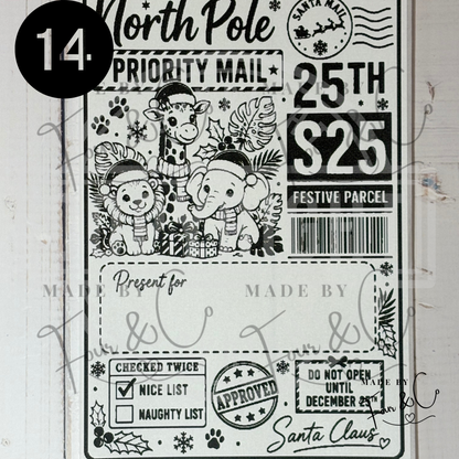 Personalised North Pole Christmas Labels | Santa Approved Gift Stickers