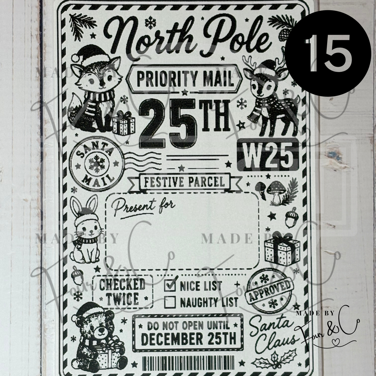 Personalised North Pole Christmas Labels | Santa Approved Gift Stickers