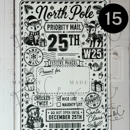 Personalised North Pole Christmas Labels | Santa Approved Gift Stickers