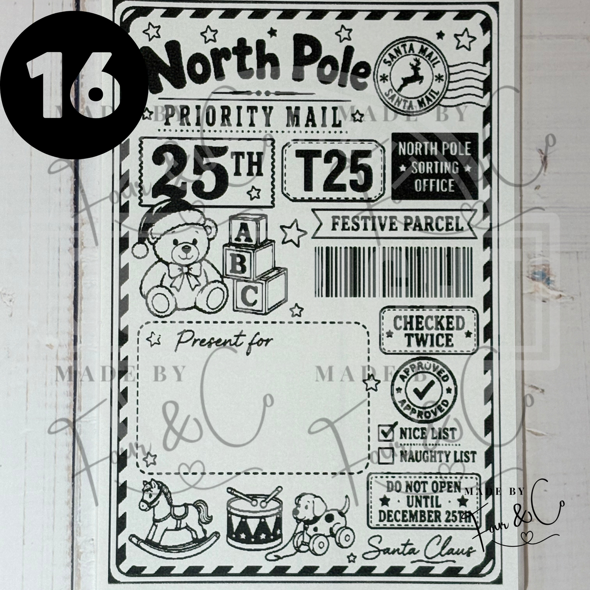 Personalised North Pole Christmas Labels | Santa Approved Gift Stickers