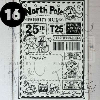 Personalised North Pole Christmas Labels | Santa Approved Gift Stickers
