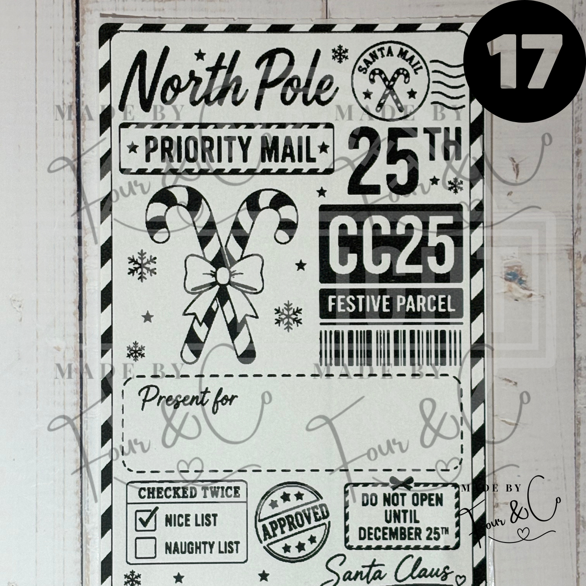 Personalised North Pole Christmas Labels | Santa Approved Gift Stickers