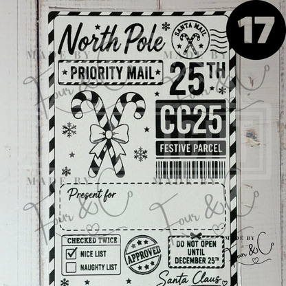Personalised North Pole Christmas Labels | Santa Approved Gift Stickers